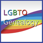 Rainbow image with "LGBTQ Genealogy"
